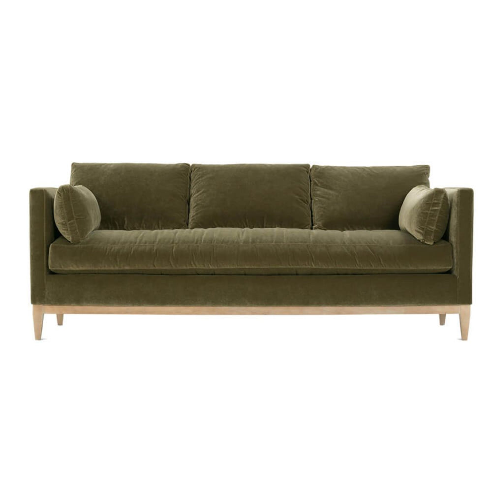 Leo Express Velvet Sofa-Blue Hand Home