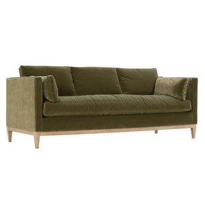 Leo Express Velvet Sofa-Blue Hand Home