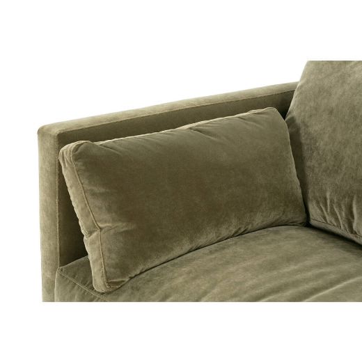 Leo Express Velvet Sofa-Blue Hand Home