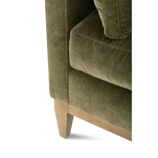 Leo Express Velvet Sofa-Blue Hand Home