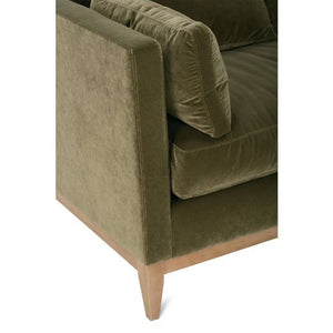 Leo Express Velvet Sofa-Blue Hand Home