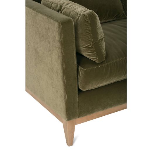 Leo Express Velvet Sofa-Blue Hand Home