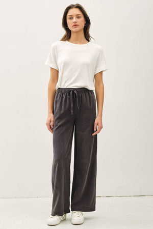 TENCEL WIDE LEG PANTS-Blue Hand Home