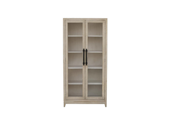 Lexington Tall Cabinet White Wash-Blue Hand Home