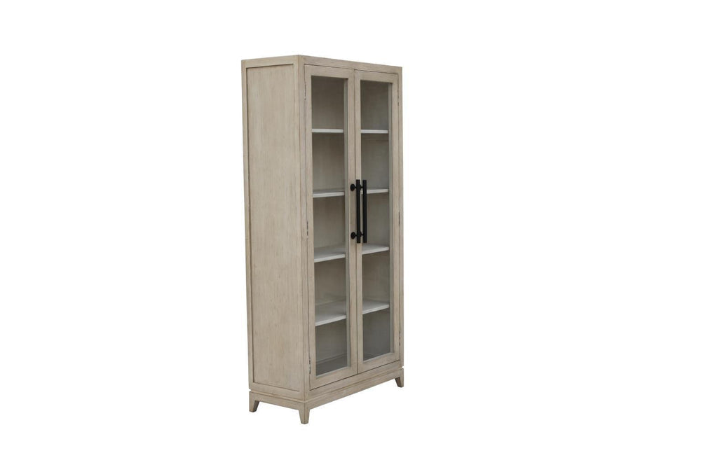 Lexington Tall Cabinet White Wash-Blue Hand Home