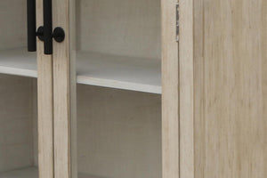 Lexington Tall Cabinet White Wash-Blue Hand Home