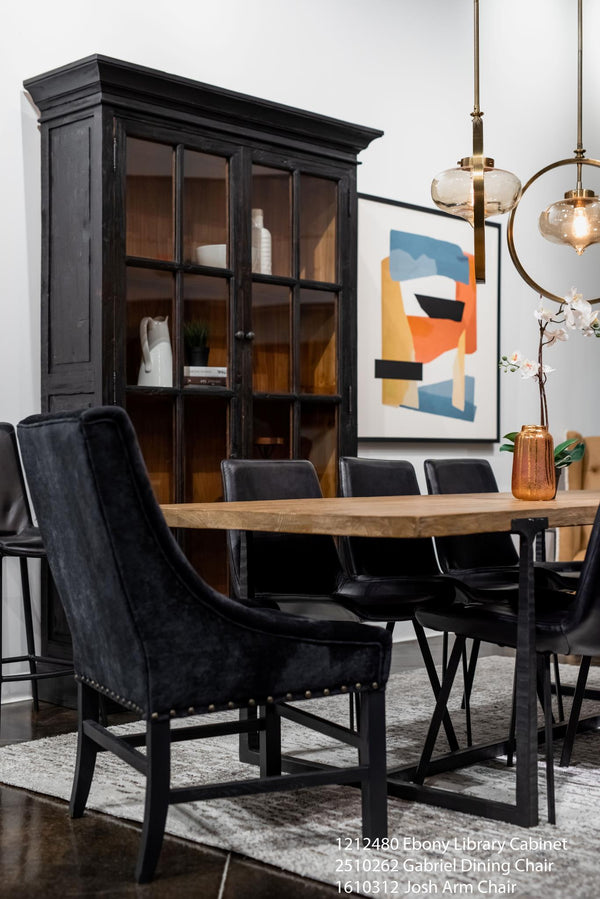 Ebony Library Cabinet-Blue Hand Home