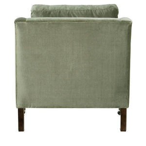 Madeline Express Chair - Antiqued Moss Velvet-Blue Hand Home