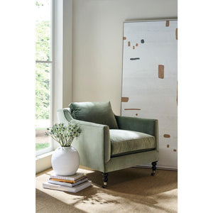Madeline Express Chair - Antiqued Moss Velvet-Blue Hand Home