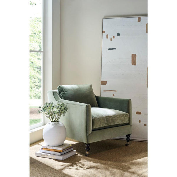 Madeline Express Chair - Antiqued Moss Velvet-Blue Hand Home