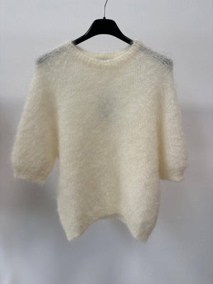 80% kid mohair sweater 3011: Chocolate-Blue Hand Home