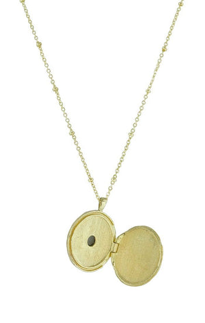 Zina Oval Locket-Blue Hand Home
