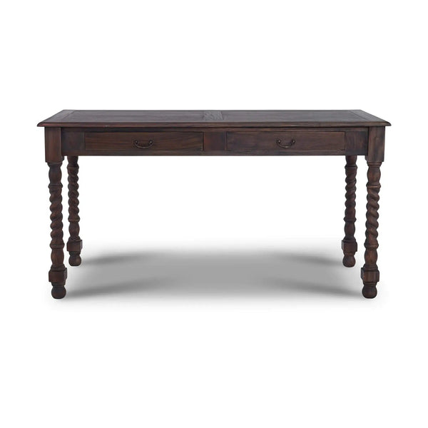 Console Desk w/ Barley Twist Leg-Blue Hand Home