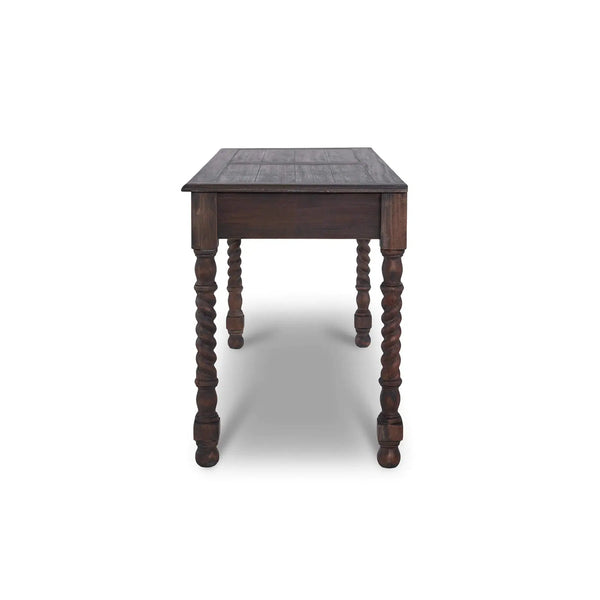 Console Desk w/ Barley Twist Leg-Blue Hand Home