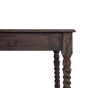 Console Desk w/ Barley Twist Leg-Blue Hand Home