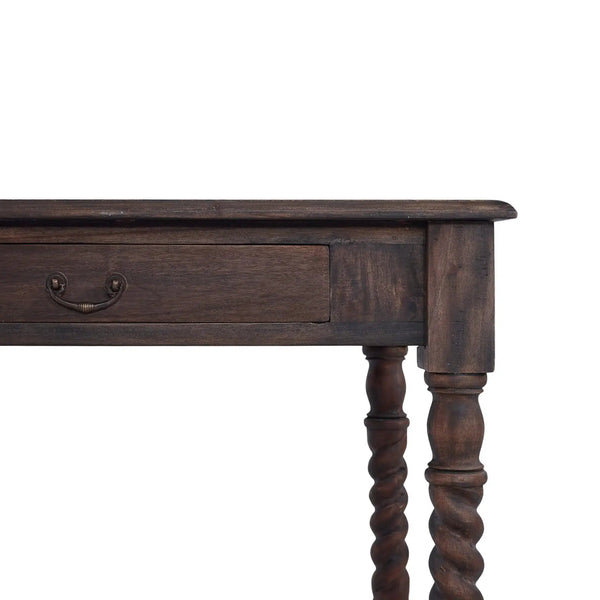 Console Desk w/ Barley Twist Leg-Blue Hand Home