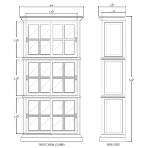 English Bookcase 1 Column-Blue Hand Home
