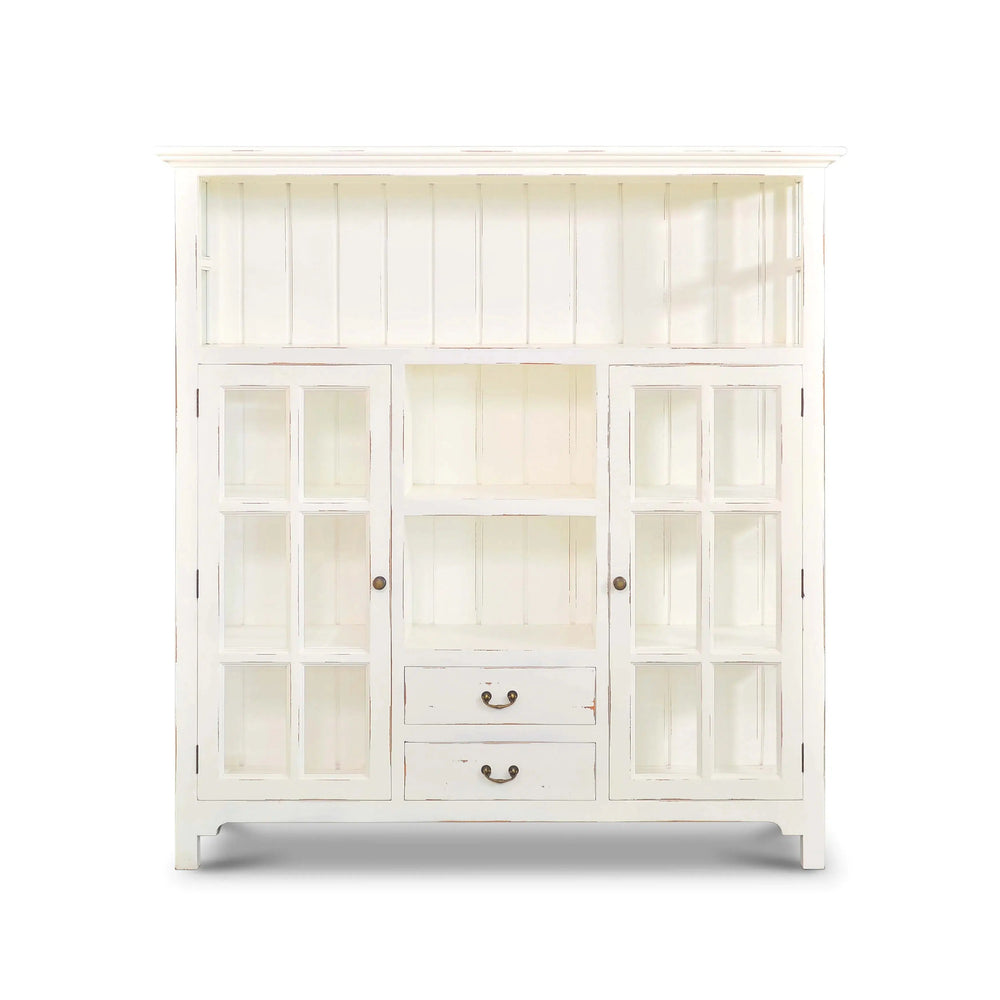 Aries Kitchen Cupboard 2 Drawer-Blue Hand Home