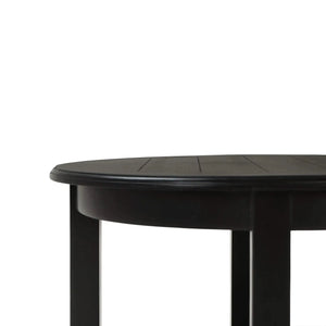 Luna Round 3 Tier Side Table In Batavia Black-Blue Hand Home