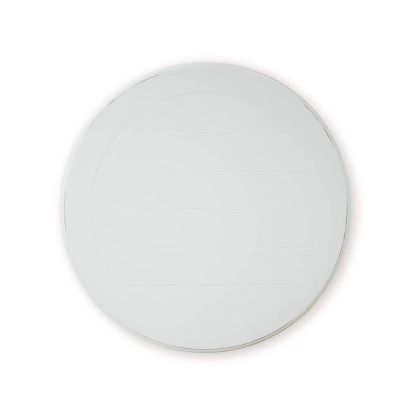 Luna Round 3 Tier Side Table In Architectural White-Blue Hand Home