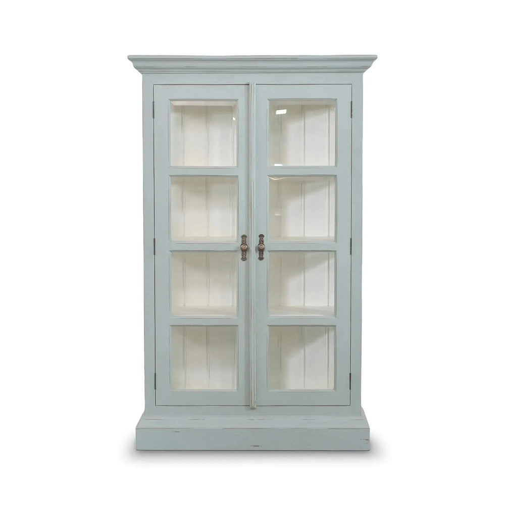 Ashton 2 Door Display Cabinet-Blue Hand Home