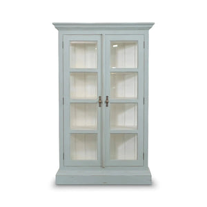 Ashton 2 Door Display Cabinet-Blue Hand Home
