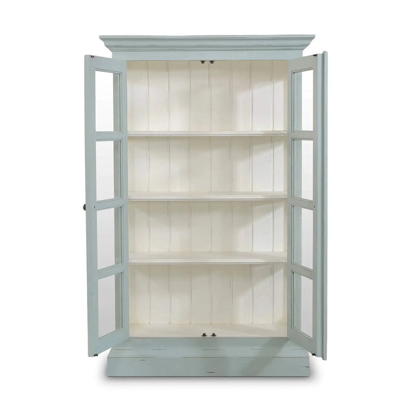 Ashton 2 Door Display Cabinet-Blue Hand Home
