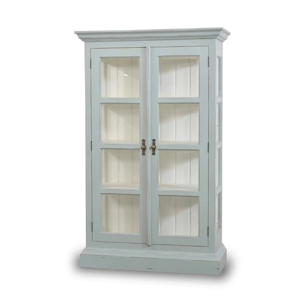Ashton 2 Door Display Cabinet-Blue Hand Home