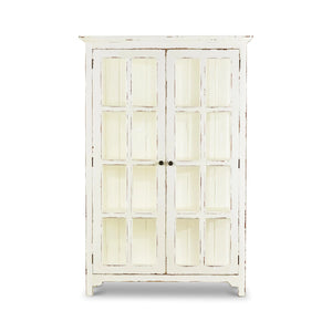 Aries Glass Door Bookcase-Blue Hand Home