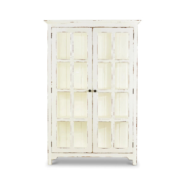 Aries Glass Door Bookcase-Blue Hand Home