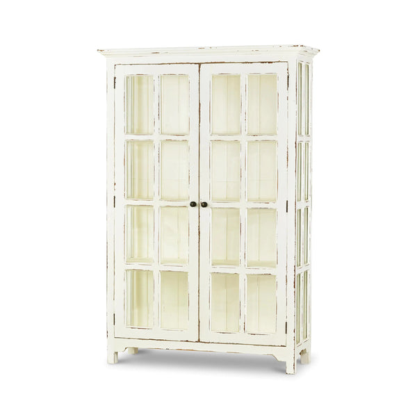 Aries Glass Door Bookcase-Blue Hand Home