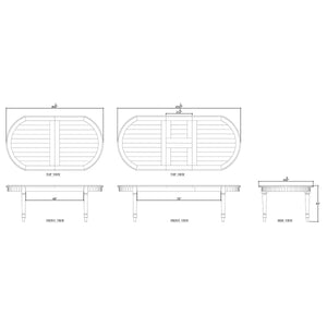 Market Butterfly Oval Extension Table 82 - 103"-Blue Hand Home