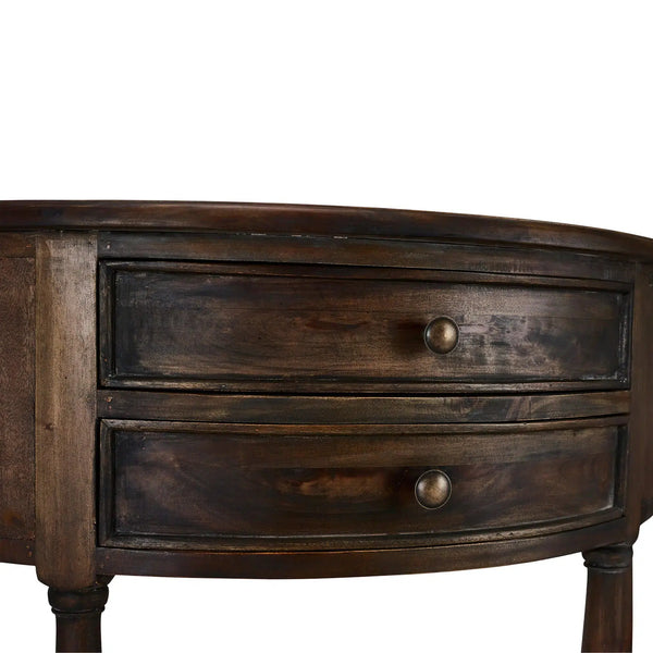 Demi-Lune Table-Blue Hand Home