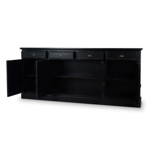 Hudson 4 Door Sideboard In Batavia Black-Blue Hand Home