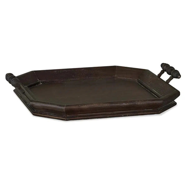 Victorian Octagonal Tray Square-Blue Hand Home