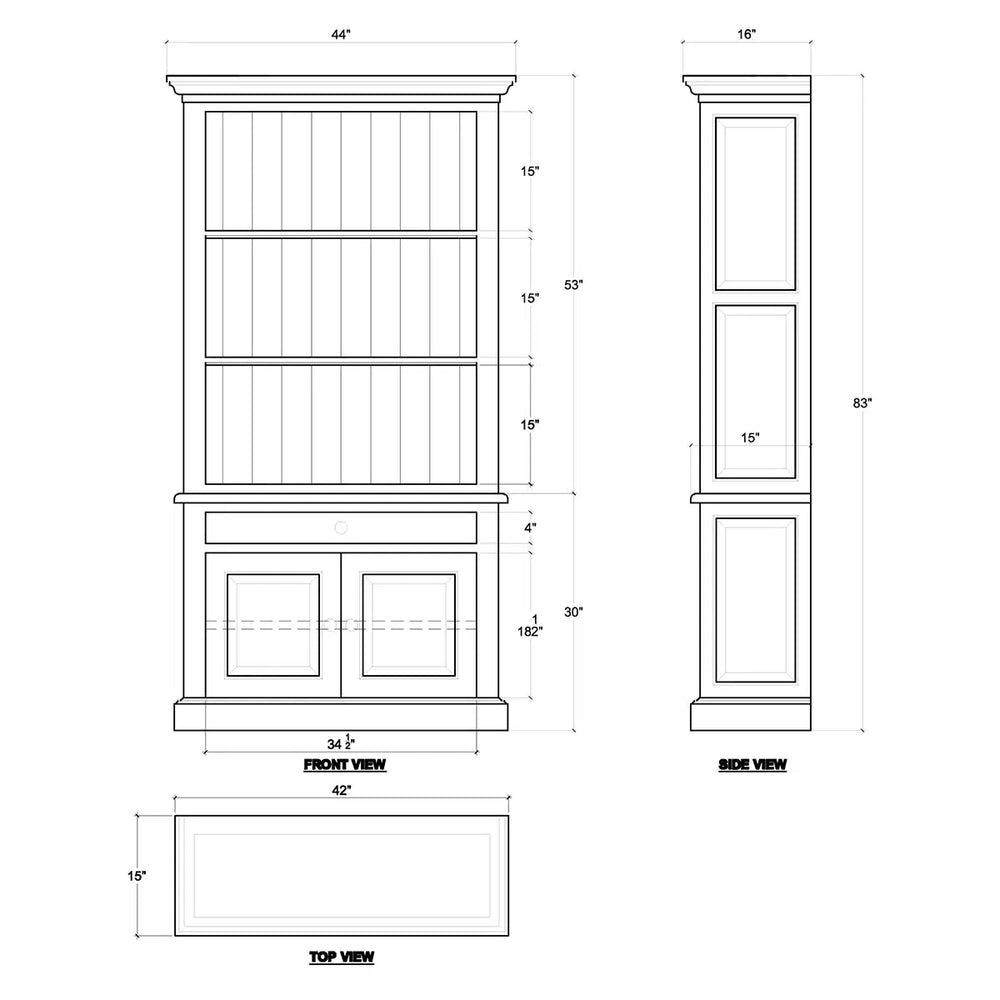 Edwardian Bookcase-Blue Hand Home