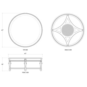 Louis Coffee Table-Blue Hand Home