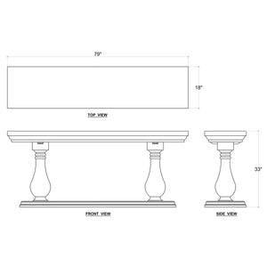 Bayside Console-Blue Hand Home