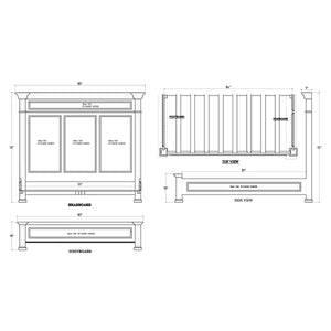 Empire Bed King-Blue Hand Home