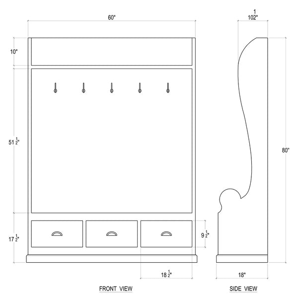 Lincoln Hallstand Large-Blue Hand Home
