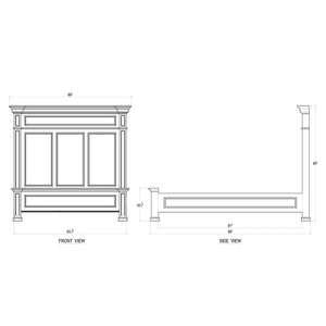 Empire Bed Queen-Blue Hand Home