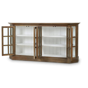 Cape Cod Narrow Media Console In Straw Wash & Architectural White-Blue Hand Home