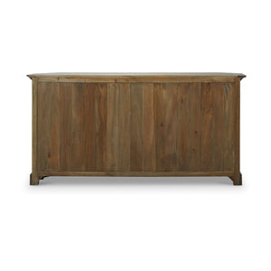 Cape Cod Narrow Media Console In Straw Wash & Architectural White-Blue Hand Home