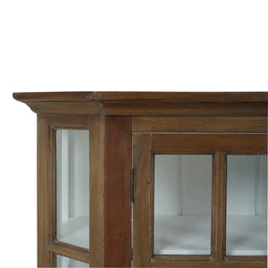 Cape Cod Narrow Media Console In Straw Wash & Architectural White-Blue Hand Home