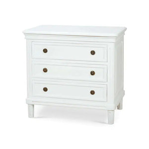 Hayward 3 Drawer Dresser Small In Architectural White-Blue Hand Home
