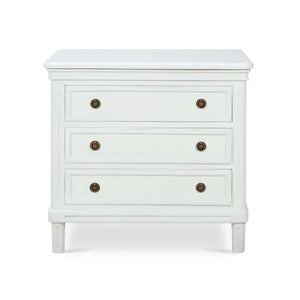 Hayward 3 Drawer Dresser Small In Architectural White-Blue Hand Home