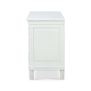 Hayward 3 Drawer Dresser Small In Architectural White-Blue Hand Home