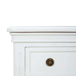 Hayward 3 Drawer Dresser Small In Architectural White-Blue Hand Home