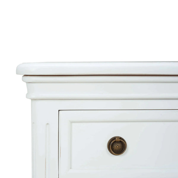 Hayward 3 Drawer Dresser Small In Architectural White-Blue Hand Home