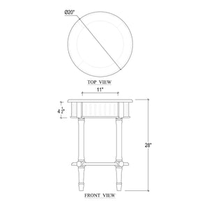 Covington Side Table-Blue Hand Home